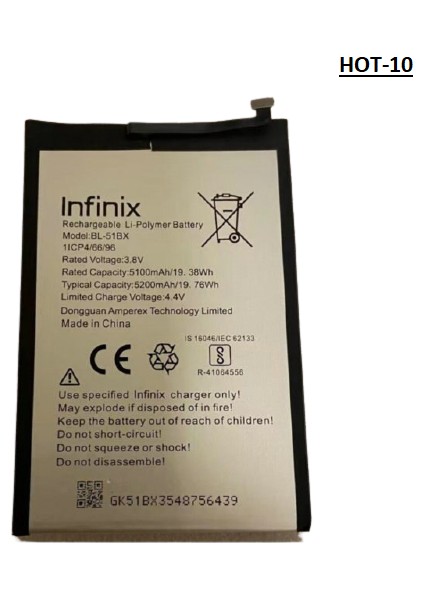 Infinix Hot 10 Pil Batarya BL-51BX Infinix HOT10 X683 Pil