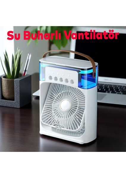 Vantilatör Masaüstü Kablolu Süper Sessiz Fan Su Püskürtmeli Mini El Hava Serinletici Nemlendirici