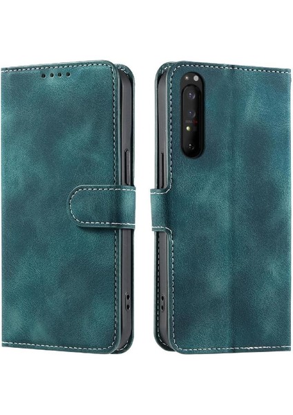 Sony Xperia 1 Iıı Bilek Kayışı Için Flip Case Kickstand Cüzdan Kart Yuvaları Pu (Yurt Dışından)
