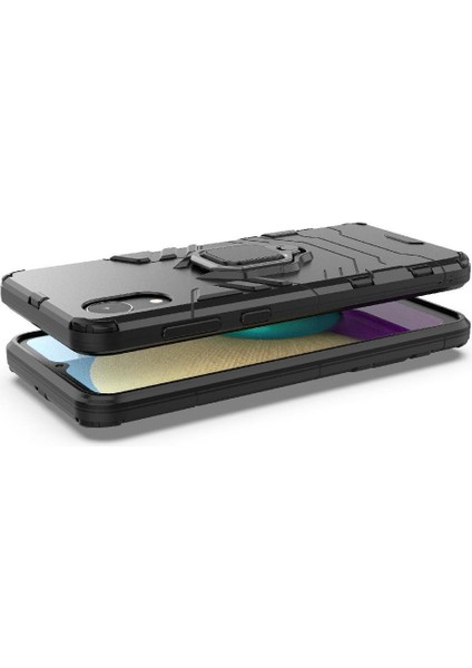 Halka Araba Dağı Kickstand Kılıf Samsung Galaxy A03 Çekirdek Askeri Sınıf (Yurt Dışından) indirimleri