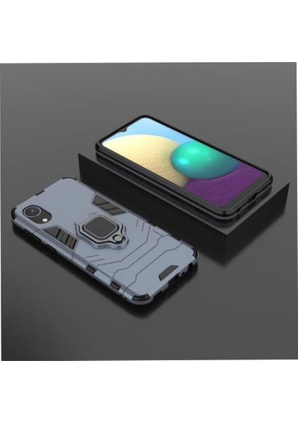 Halka Araba Dağı Kickstand Kılıf Samsung Galaxy A03 Çekirdek Askeri Sınıf (Yurt Dışından) indirimleri
