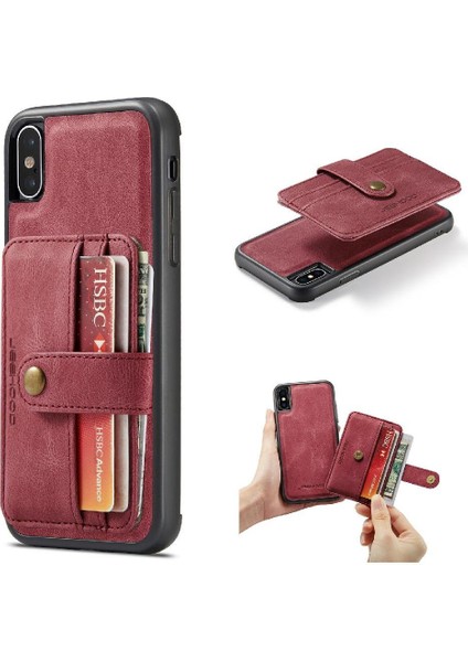 IPhone X/xs Cüzdan Manyetik Kablosuz Şarj Rfıd Engelleme Için Kılıf (Yurt Dışından)