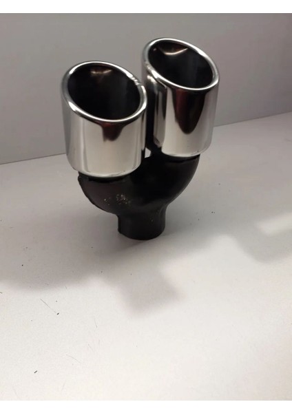Ankgegzoz 76 mm Çiftli Sol Parlak Nikelaj Egzoz Ucu