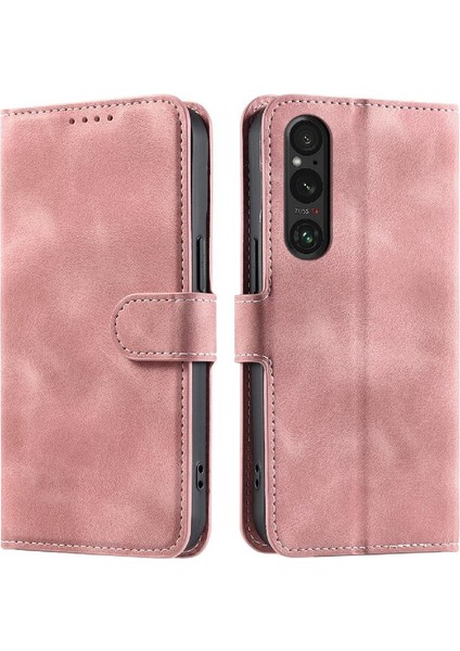 Sony Xperia 1 Vı Bilek Kayışı Cüzdan Kart Yuvaları Için Flip Case Kickstand Pu (Yurt Dışından)
