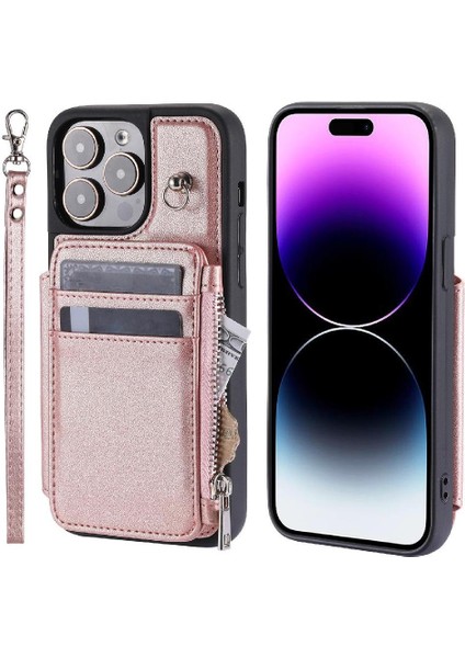 IPhone 13 Için Cüzdan Durumda Pro Rfıd Engelleme Pu Deri 3 Büyük Kart Çevirme (Yurt Dışından) fırsatları