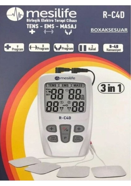 R-C4D Elektro Terapi Cihazı, EMS, Masaj, Tens ile sağlıklı yaşam destekçisi