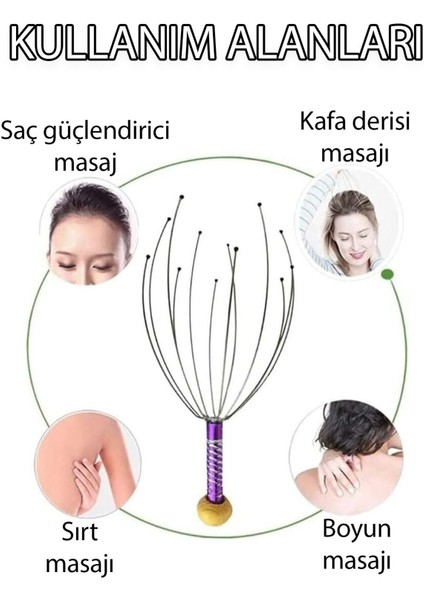 Kafa Masaj Aleti Kaşıma Teli Baş Boyun Bacak Sırt Kafa Derisi Masaj Aparatı Saç Köklerini Uyarıcı