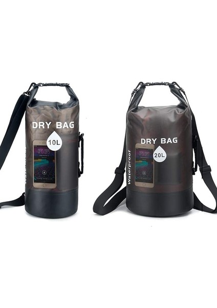 Przezroczysta Wodoodporna Torba Sucha - Zewnętrzna Pojemność Na Plaży, Basenie, Łódź I Biwakowanie (Yurt Dışından)