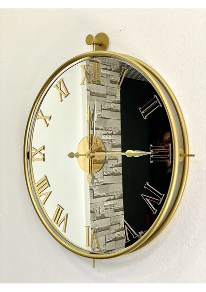 Duvar Saati Tinatti Gold Saat Aynalı Saat Roma Rakamlı Aynalı Gold Saat Duvar Saati fırsatları