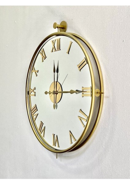 Duvar Saati Tinatti Gold Saat Aynalı Saat Roma Rakamlı Aynalı Gold Saat Duvar Saati indirimleri