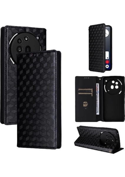 Nothing Phone 3A Pro Kart Yuvaları Tutucu Pu Deri 3D Desen Için Kılıf (Yurt Dışından)