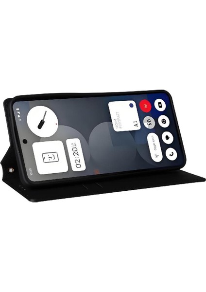 Nothing Phone 3A Pro Kart Yuvaları Tutucu Pu Deri 3D Desen Için Kılıf (Yurt Dışından)