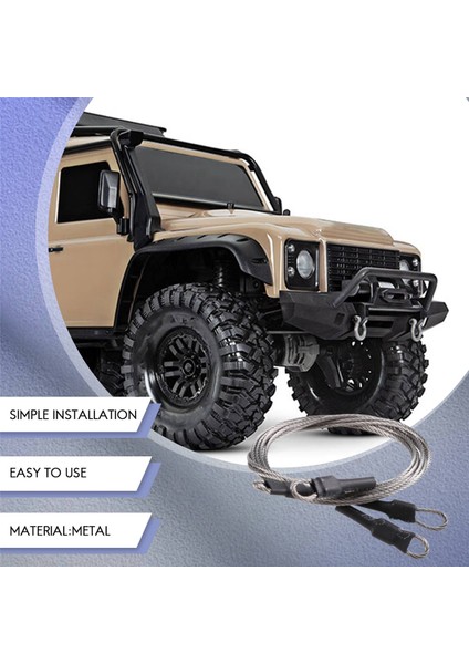 Rc Araba Modifiye Parça Çelik Halat 1/10 Rc Paletli Traxxas Trx-4 Trx4 Eksenel SCX10 D90 D110 (Yurt Dışından) fiyatları
