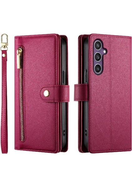 Samsung Galaxy S25 Çok Fonksiyonlu Standı Crossbody Kayışı Için Flip Case (Yurt Dışından)