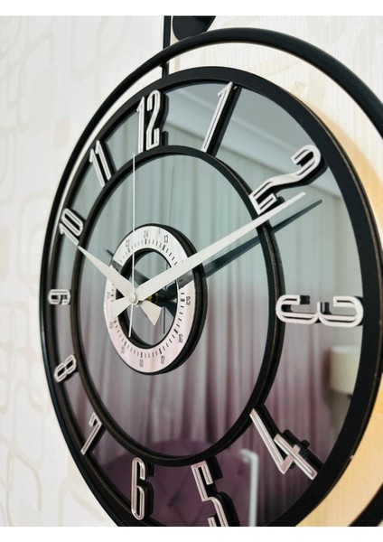 Metal Camlı Duvar Saati Işıklı Gerçek Cam Duvar Saati Modern Tasarım fiyatları