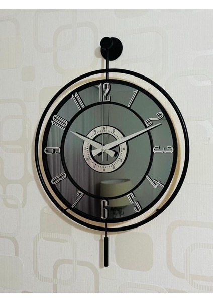 Metal Camlı Duvar Saati Işıklı Gerçek Cam Duvar Saati Modern Tasarım modelleri