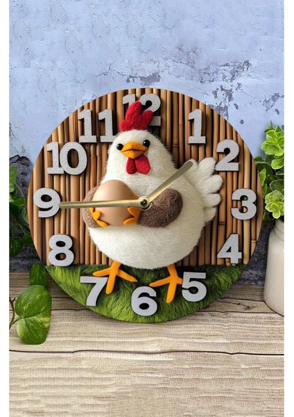 Sessiz Yuvarlak Ahşap Duvar Saati, Kuvars 3 Boyut Görünümlü 2d Saatler modelleri