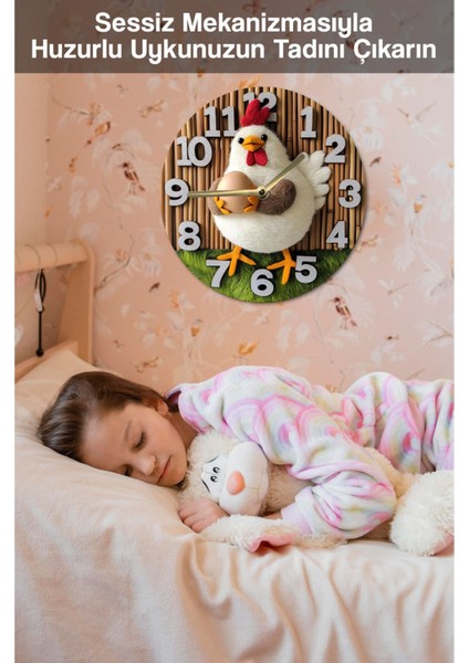 Sessiz Yuvarlak Ahşap Duvar Saati, Kuvars 3 Boyut Görünümlü 2d Saatler fırsatları