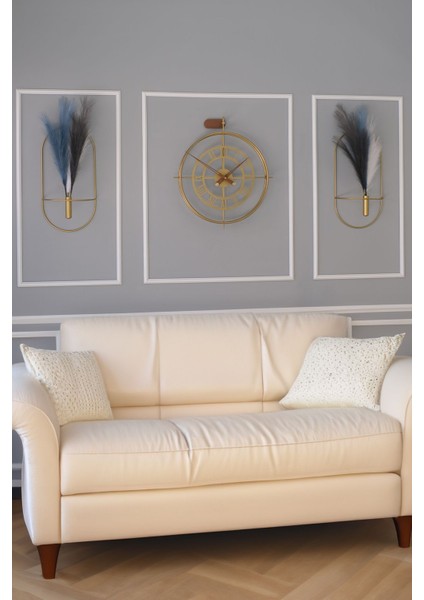 Romera Classic Exclusive (Gold) , Modern Dekoratif Metal Duvar Saati