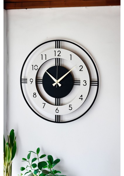 Dekoratif Yeni Modern Mintaka Ahşap Duvar Saati 48CM modelleri