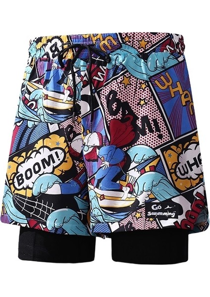 Yaz Sörf Mayoları Utandırmayan Çabuk Kuruyan Büyük Boy Boksör Plaj Şortu Erkek Mayoları (Yurt Dışından) fiyatları