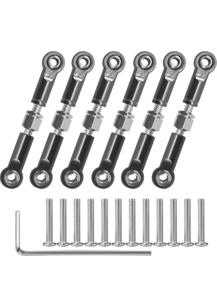 6 Adet Ayarlanabilir Metal Bağlantı Çekme Çubuğu Ön/arka Servo Bağlantısı Wltoys A949 A959 A969 A979 K929 Rc Araba Yükseltme Yedek Parçası, Gri (Yurt Dışından) fiyatları