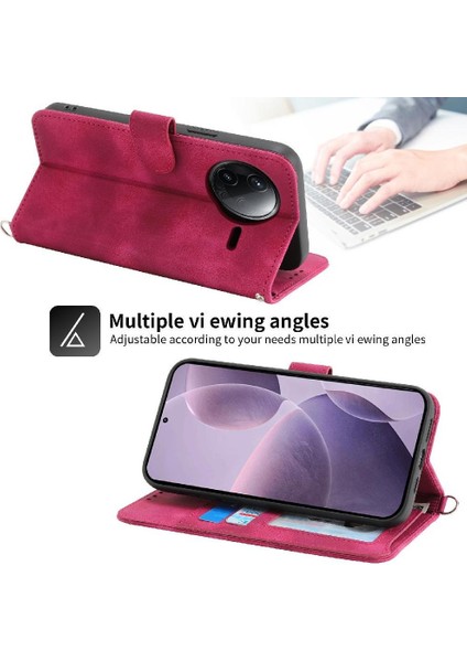 Xiaomi Poco F7 Pro Bileklik Çoklu Kredi Kartı Yuvaları Için Flip Case (Yurt Dışından) modelleri