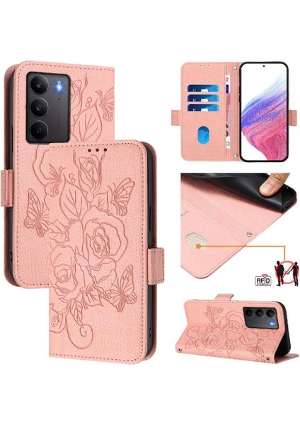 Kredi Kartı Yuvası Pu Deri ile Realme C75 4g Manyetik Cüzdan Için Kılıf (Yurt Dışından)