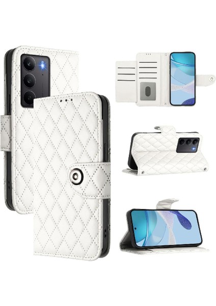 Realme C75 4g Kart Tutucu Cüzdan Kapak Için Kılıf Bilek Şerit Darbeye (Yurt Dışından)