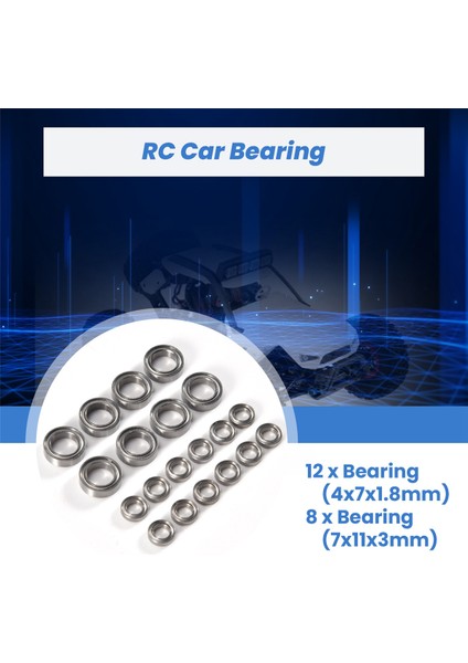 Wltoys 144001 144002 124016 124017 124018 124019 Rc Araba Yedek Parçaları Yükseltme Aksesuarları Için 20 Adet Bilyalı Rulman Seti (Yurt Dışından) indirimleri