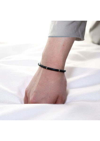 Doğal Siyah Oniks (Onix) Taşlı El Yapımı Bileklik | Ruh Dinginliği ve Enerji Dengeleyici Tasarım fiyatları