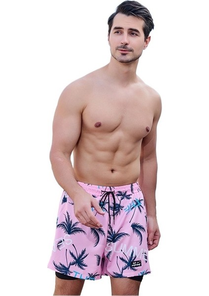 Yazlık Mayolar Utandırmayan Çabuk Kuruyan Büyük Boy Boxer Plaj Şortu Erkek ve Kadın Mayoları (Yurt Dışından)