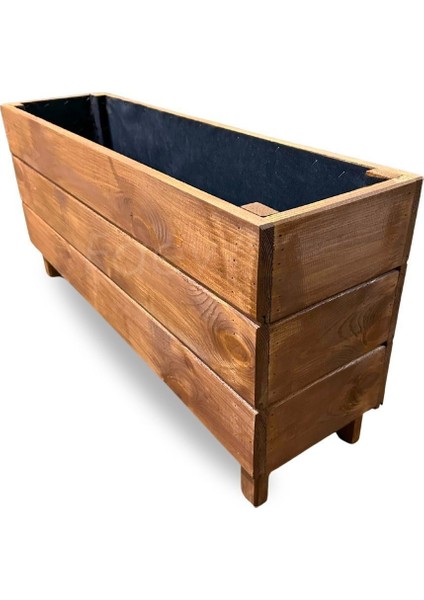 Elite Ahşap Saksı Dış Mekan Çiçeklik Dekoratif Büyük Boy Saksı Hazır Kurulu 95CM x 26CM Yükseklik 45CM 1 Adet fırsatları