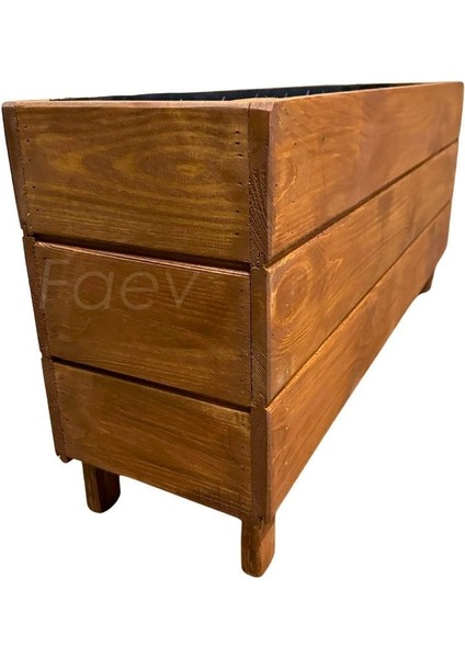 Elite Ahşap Saksı Dış Mekan Çiçeklik Dekoratif Büyük Boy Saksı Hazır Kurulu 95CM x 26CM Yükseklik 45CM 1 Adet indirimleri
