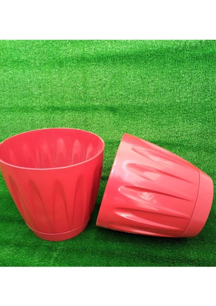 Elite Papatya Saksı 6 Litre 1 Adet Kırmızı Renk Bahçe Saksı Renkli Çiçek Saksısı Yuvarlak Çiçek Saksısı 1 Adet modelleri