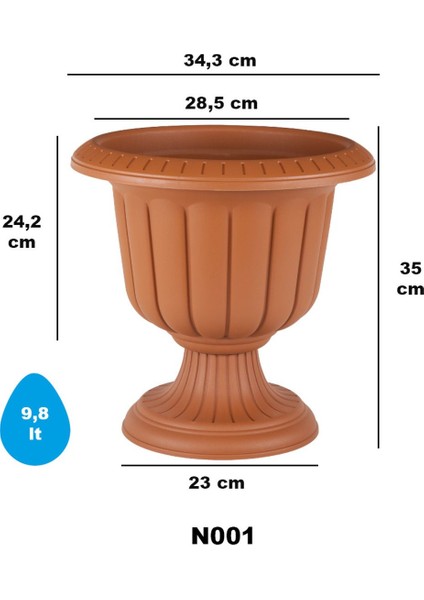 Elite Nergiz Saksı 1 No 9.8 Lt. 1 Adet fiyatları