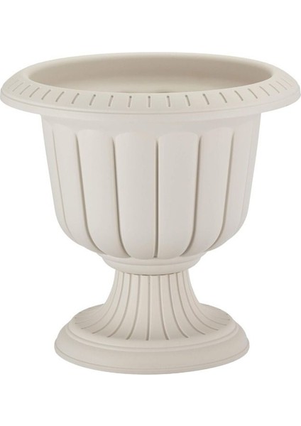 Elite Nergiz Saksı 6 Litre Kırık Beyaz Renk Ayaklı Plastik Çiçek Saksısı 1 Adet indirimleri