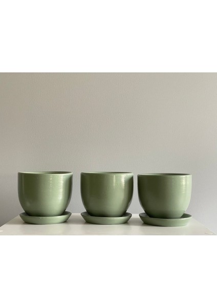 Elite 3'lü Mini Saksı Seti 10CMX12CM Mint Yeşili Renk 1 Adet fiyatları