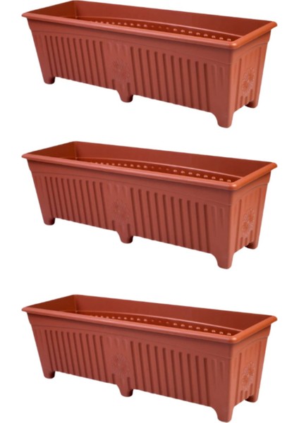 Elite Ayaklı Dış Mekan Saksı, Kahverengi Sebze Saksısı 3 Adet 34 Lt, Bahçe Balkon Saksı 1 Adet fiyatları