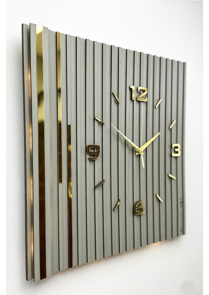 Long Lines Işıklı (Pilli Led) Sessiz Mekanizma 48X48CM Ant-Ant-Sarı Asse Tasarım Modern Duvar Saati fiyatları