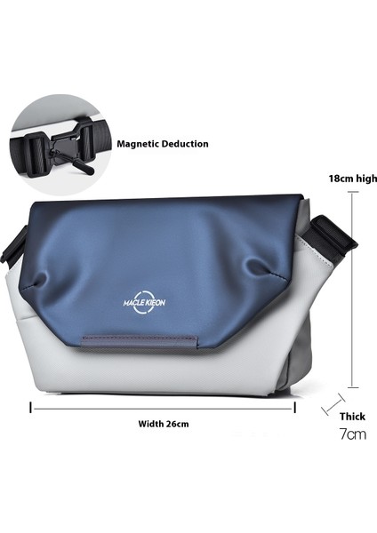 Erkek Gelgit Serin Sürme Omuz Crossbody Çanta Banliyö Fonksiyonu Messenger Çanta (Yurt Dışından)