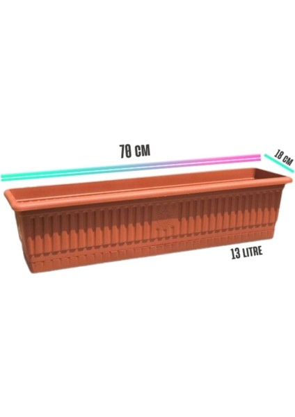 Elite Bahçe Balkon Saksı (13 Lt) 70 Cm, 3 Adet Uzun Balkon Saksı, Hak Saksı, Saksı 1 Adet fiyatları
