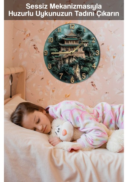 Sessiz Yuvarlak Ahşap Duvar Saati, Kuvars 3 Boyut Görünümlü 2d Saatler fırsatları