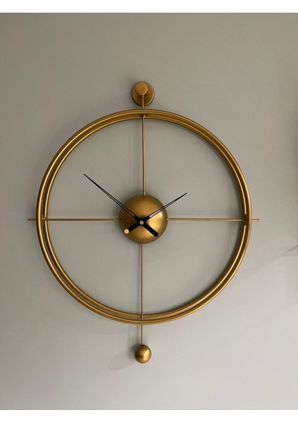 3'lü Set Versayce Time- Xxl (60X80CM) - Modern Dekoratif Metal Duvar Saati