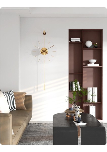 Gravity Premium Gold Duvar Saati, Modern Metal ve Cam Tasarım Duvar Saati fırsatları