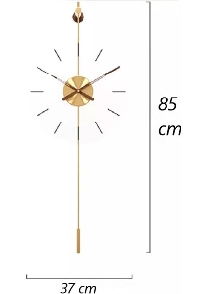 Gravity Premium Gold Duvar Saati, Modern Metal ve Cam Tasarım Duvar Saati indirimleri