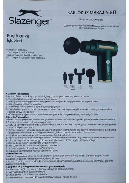 Masaj Aleti modelleri