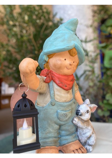 Cüce Erkek Çocuk Tavşanlı Fenerli Bahçe Dekor fırsatları