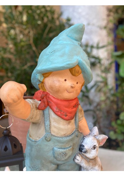 Cüce Erkek Çocuk Tavşanlı Fenerli Bahçe Dekor indirimleri