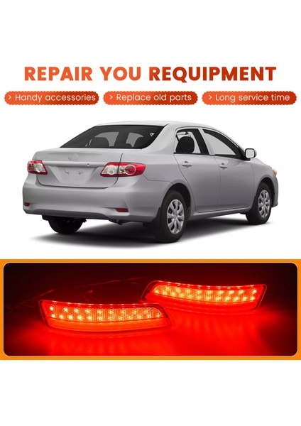 Araba LED Arka Tampon Reflektör Işık Fren Lambası Arka Lambası 81910-30040 81920-30040 Toyota Corolla 2014-2016 Için (Yurt Dışından) indirimleri